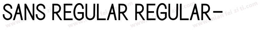 sans regular regular字体转换